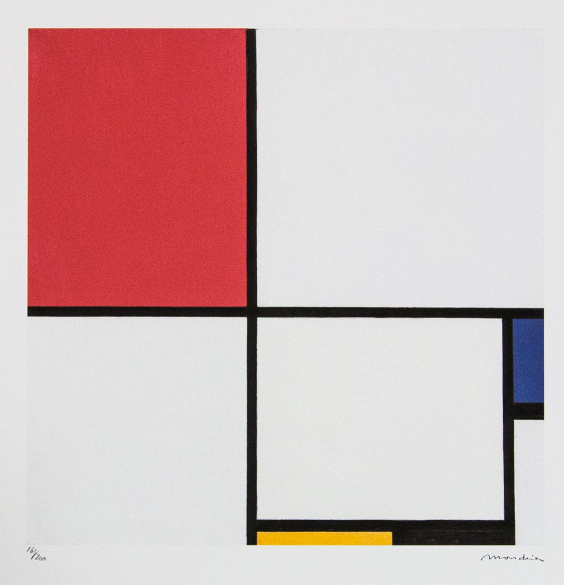 Piet Mondrian 'Composition III with Red, Blue, Yellow and Black'