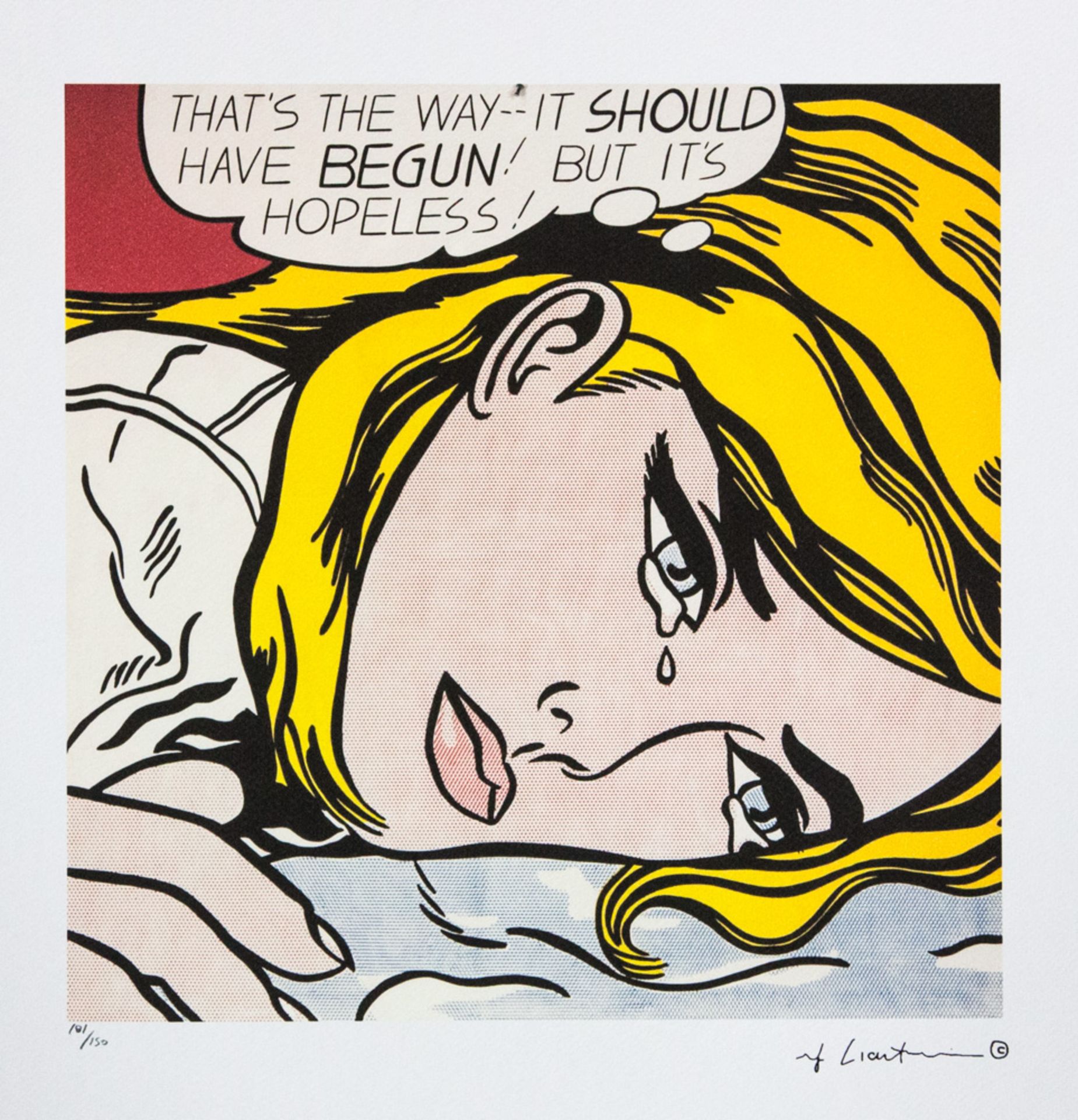 Roy Lichtenstein 'Hopeless'