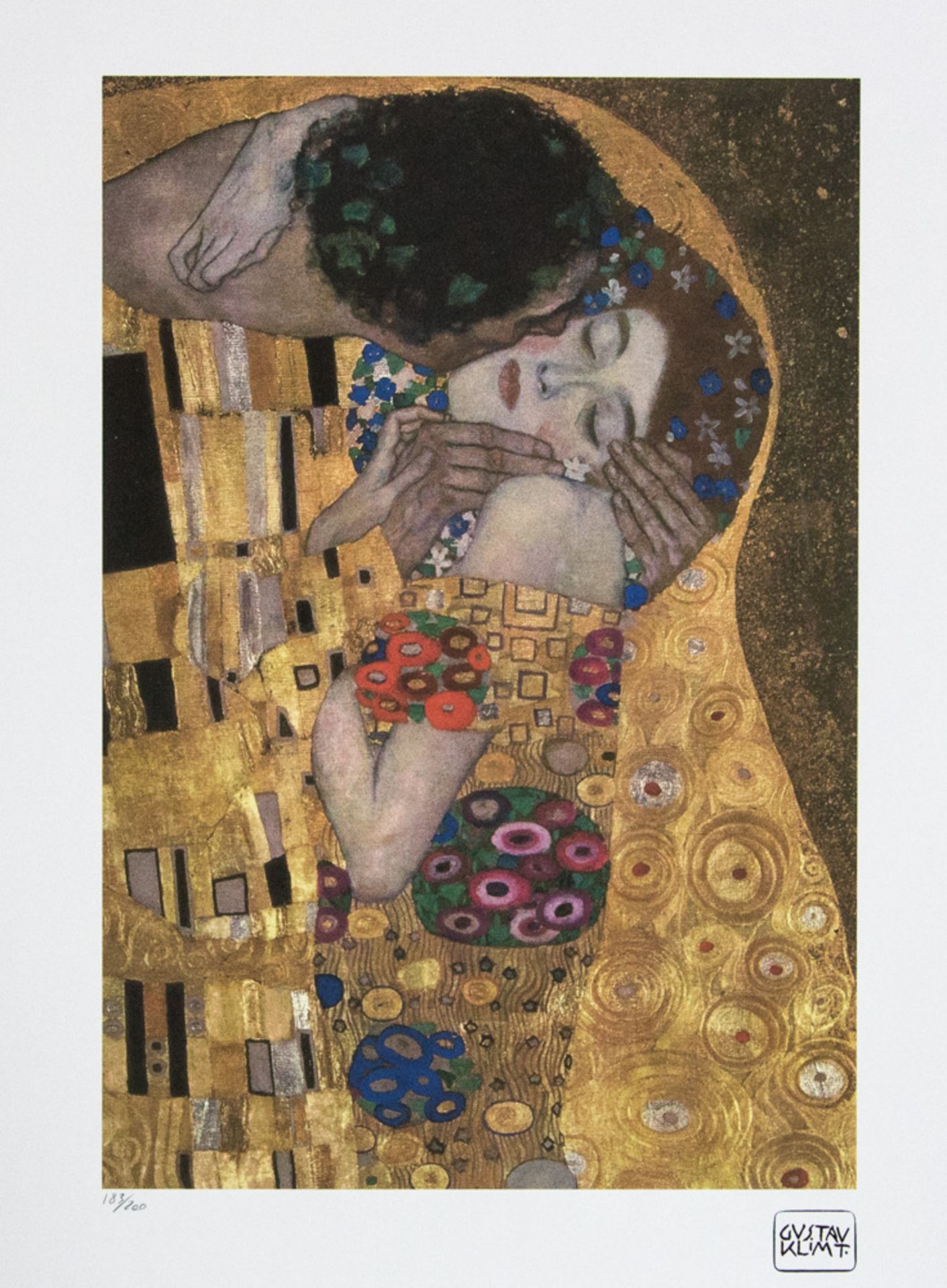 Gustav Klimt 'The Kiss'