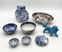 A collection of Oriental china including Imari bowl etc.
