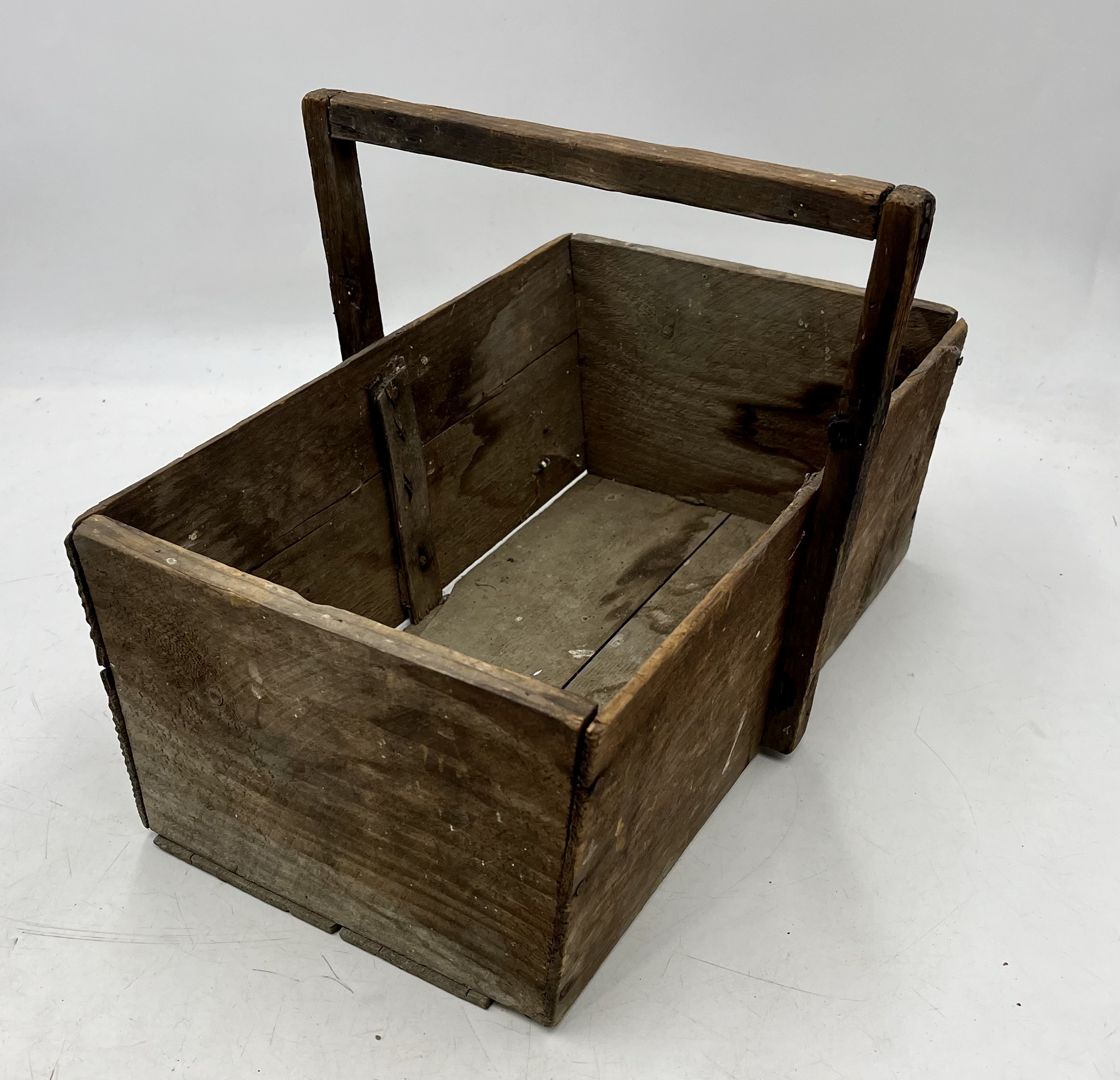 A vintage wooden garden trug and a Victorian foot stool - Image 6 of 9