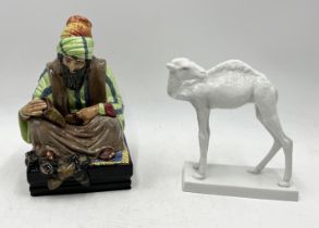 Royal Doulton figure "Cobbler" HN1706 along with Pfeffer figure of a camel numbered 1809