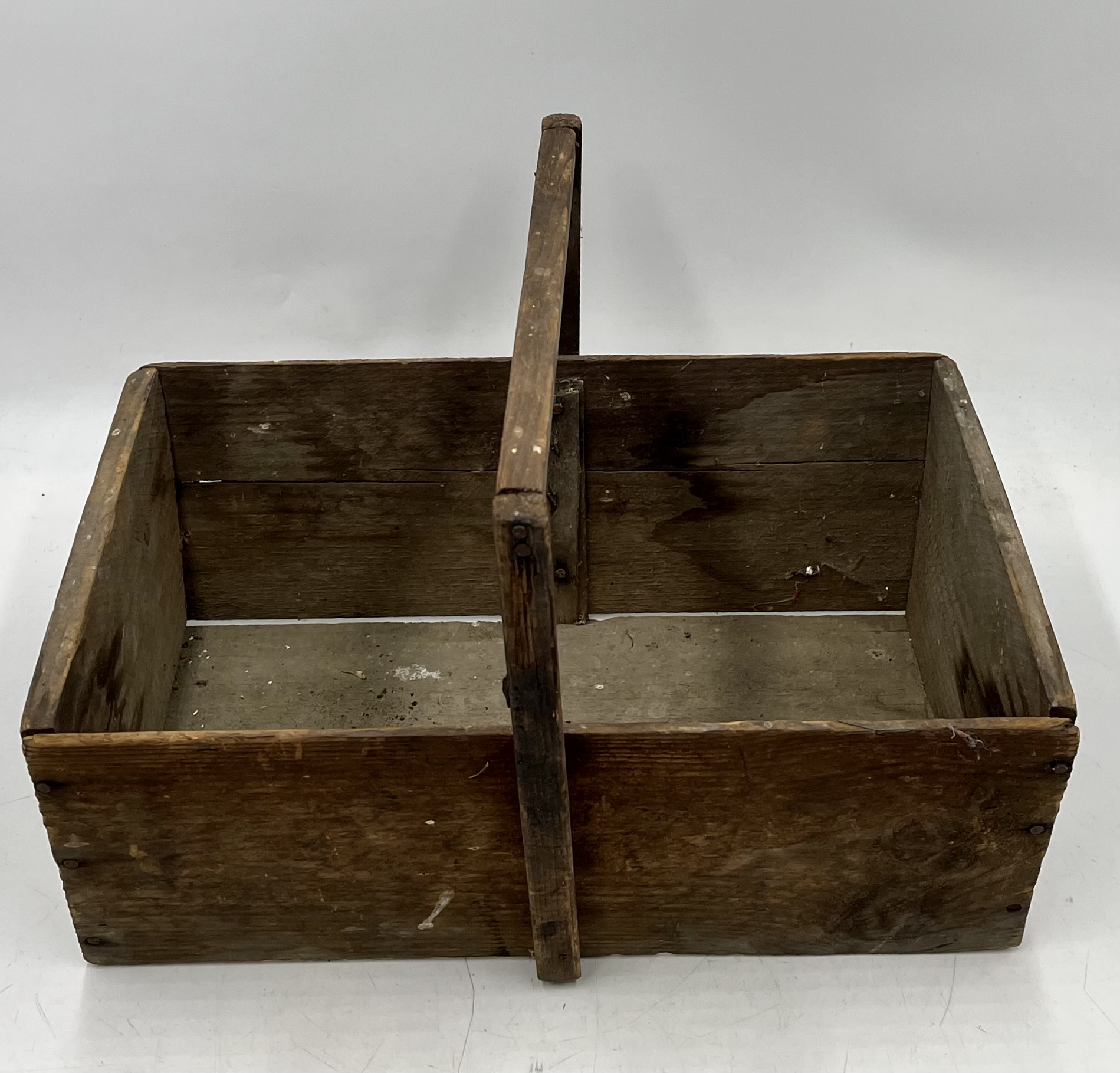 A vintage wooden garden trug and a Victorian foot stool - Image 7 of 9