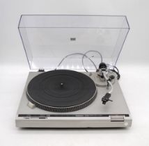 A vintage Technics SL-B2 belt drive turntable, with Pioneer head shell with R-100 stylus