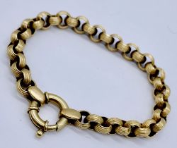 A 9ct gold "chunky" link bracelet, weight 11.9g