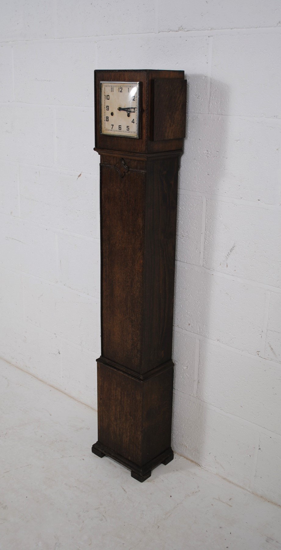 An Art Deco oak Grandmother clock - length 23.5cm, height 127cm - Image 2 of 6