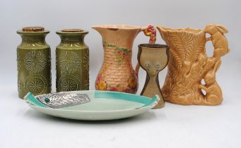 A small quantity of ceramics, including a Carltonware dish, a pair of Portmerion 'Totem' pattern