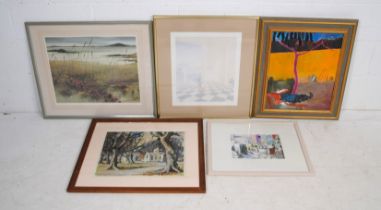 A quantity of various framed pictures and prints, including some signed by John Brown, Sue Warren,