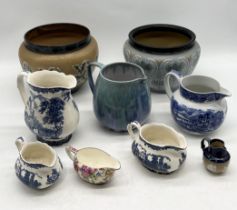 A collection of ceramics including Royal Doulton jardinière, Royal Worcester, Isle of Wight