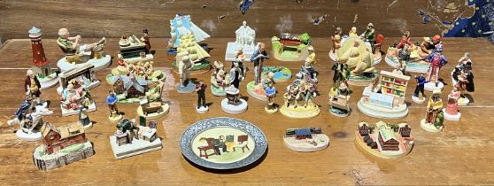 A large collection of Sebastian Miniature figures designed by Prescott Baston, some limited edition