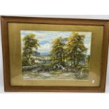 A watercolour of a country scene signed to lower left Edmund George Warren R.I. (British, 1834-