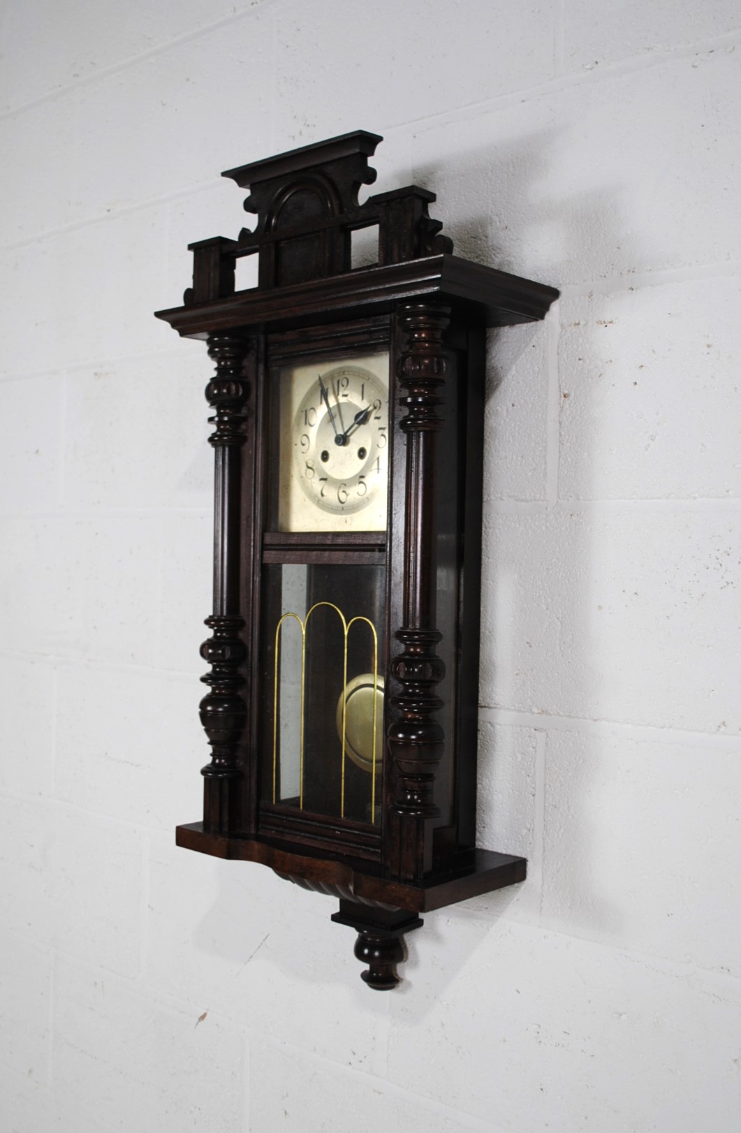 A mahogany cased wall clock - Image 3 of 4