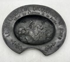 A French pewter barber's bowl