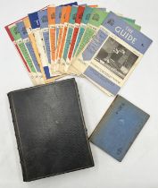 A collection of "The Guide" girl guide magazines along with a heavily annotated Victorian family