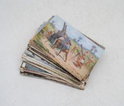 A collection of various vintage postcards