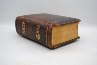 A Victorian leather-bound family bible