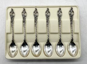 A set of six 930 silver teaspoons