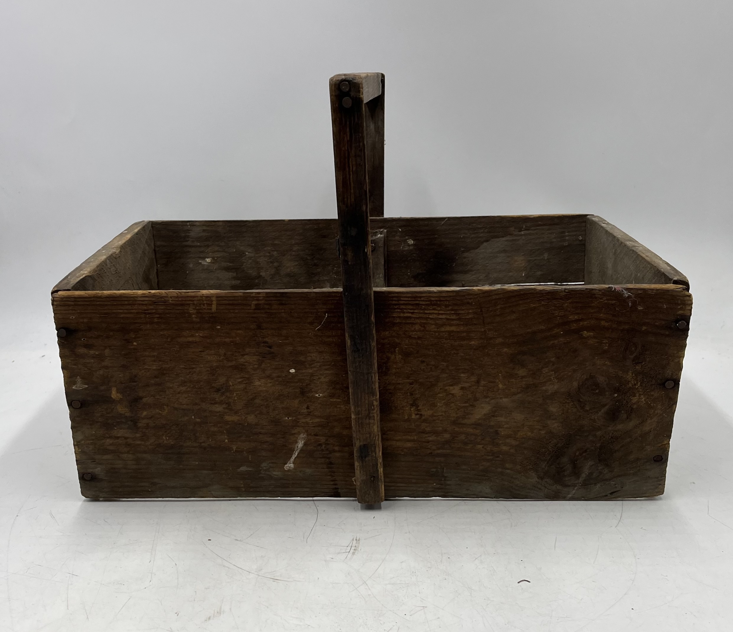 A vintage wooden garden trug and a Victorian foot stool - Image 8 of 9