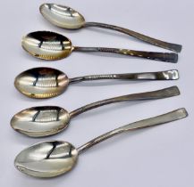 A small collection of cased hallmarked silver spoons