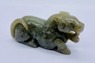 A carved jade figure of a horse, length 8.5cm