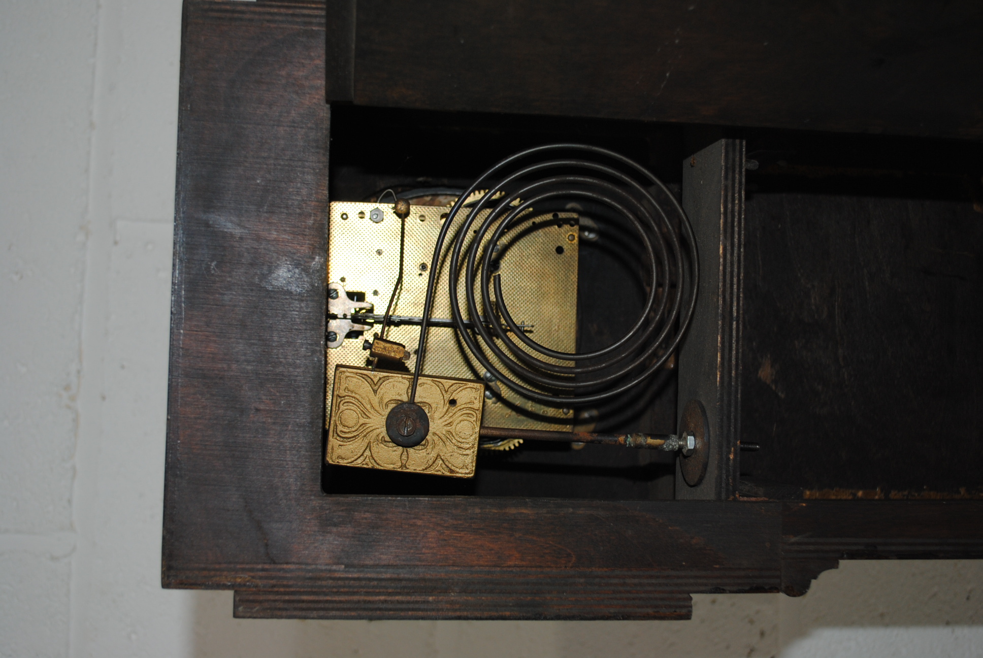 An Art Deco oak Grandmother clock - length 23.5cm, height 127cm - Image 6 of 6