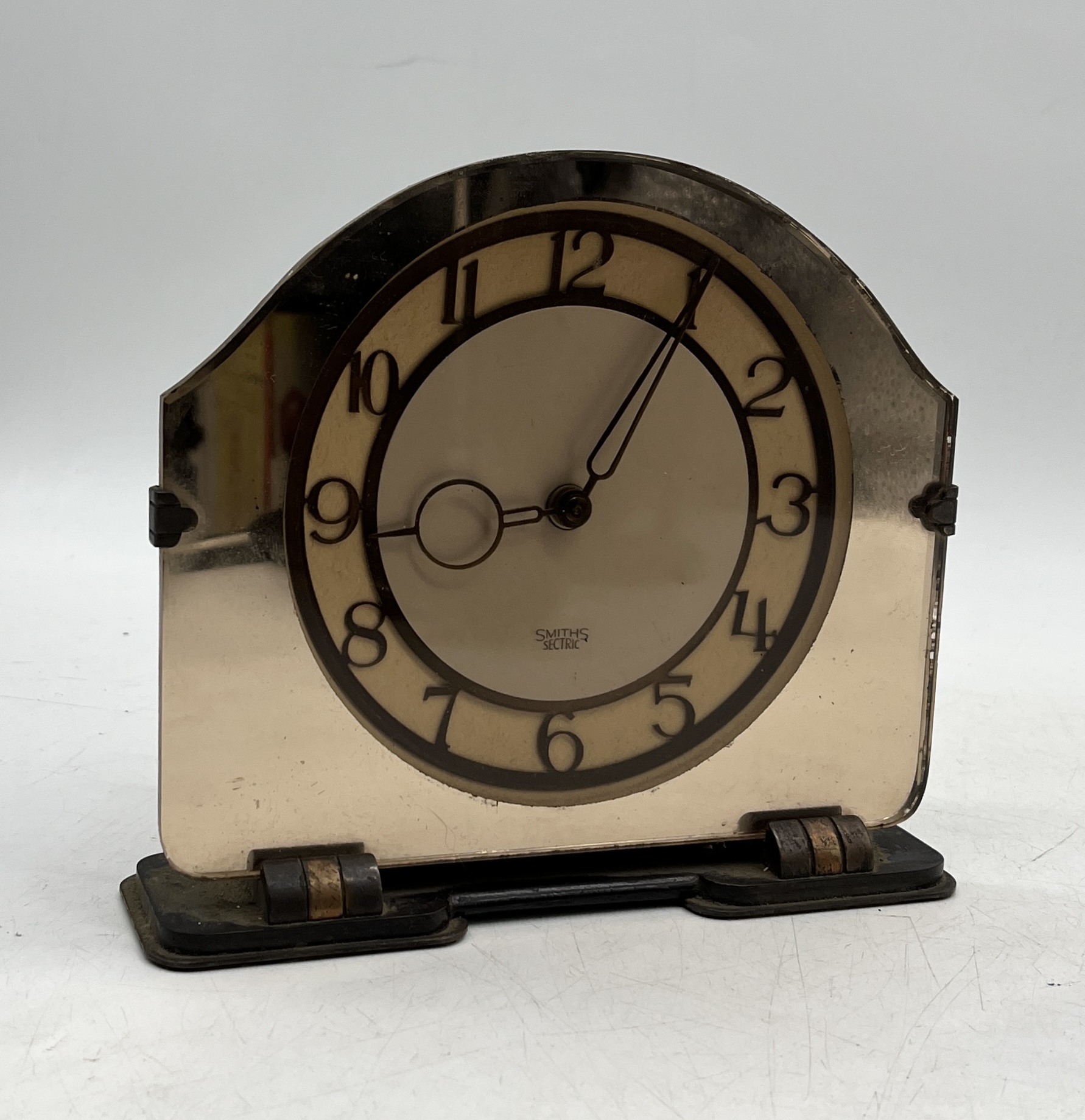 An Art Deco Smiths "Sectric" electric clock with mirrored front