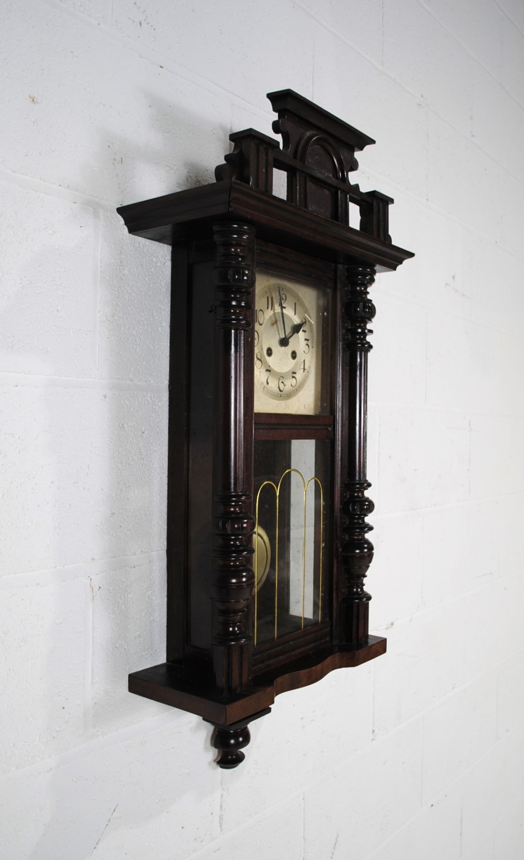 A mahogany cased wall clock - Image 2 of 4