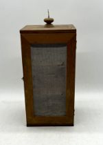 A small vintage Paxton & Whitfield wooden meat safe 18cm x 17cm, height 35cm