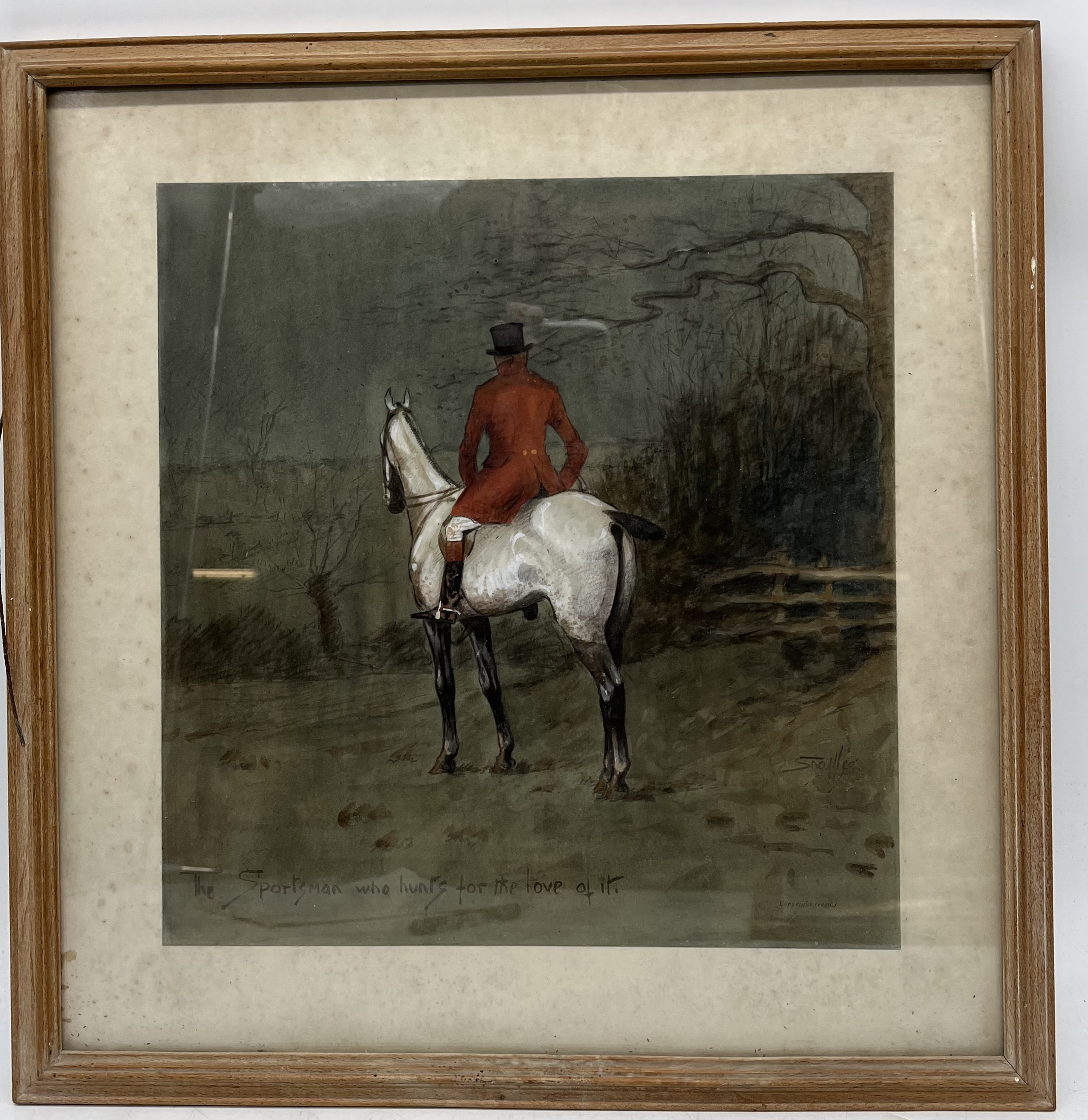 A framed Charles "Snaffles" Johnson Payne print "The Sportsman who hunts for the love of it" overall - Image 3 of 5