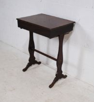 A Victorian mahogany hall table, with lift up lid to reveal storage and brass plaque named to '