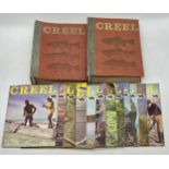 A collection of vintage Creel fishing magazines dating from the mid 1960s, two binders and some