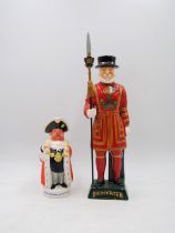 A Carlton Ware 'The Beefeater, Yeoman' figure, along with a Beswick Worthingtons Pale Ale