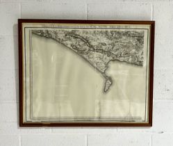 A framed reproduction of the 1st edition Ordnance Survey map (originally published 1809-11) of