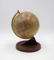 A vintage Chad Valley tin globe - height 26cm