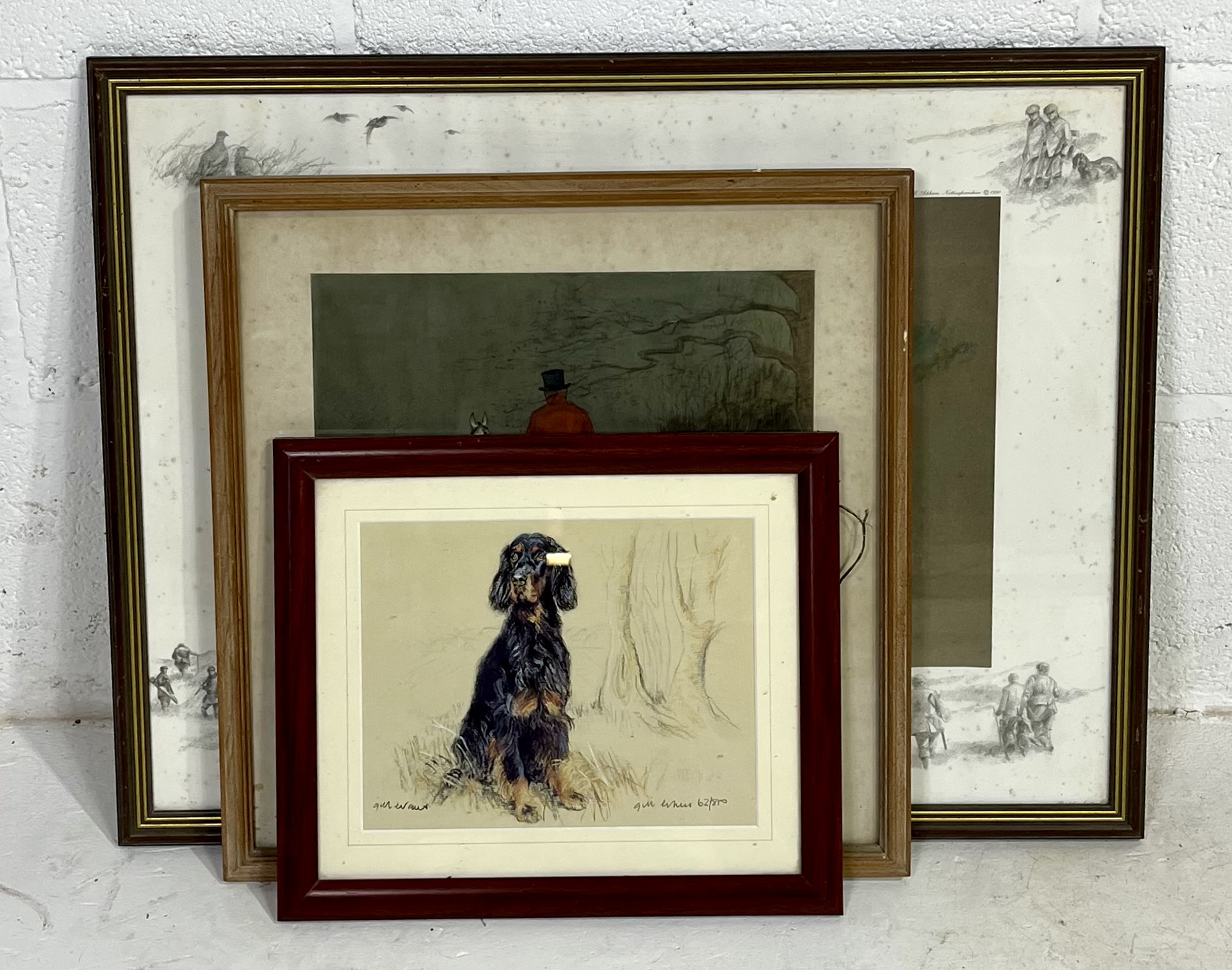A framed Charles "Snaffles" Johnson Payne print "The Sportsman who hunts for the love of it" overall