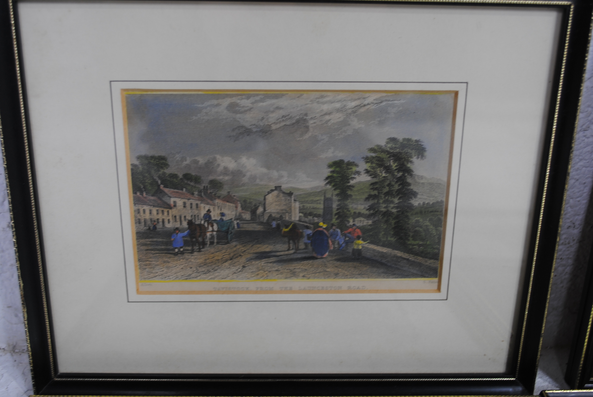 A collection of antique framed prints, all of local scenes including Colyton, Shute House, Exeter, - Image 4 of 17