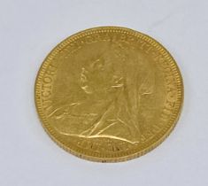 An 1896 full sovereign