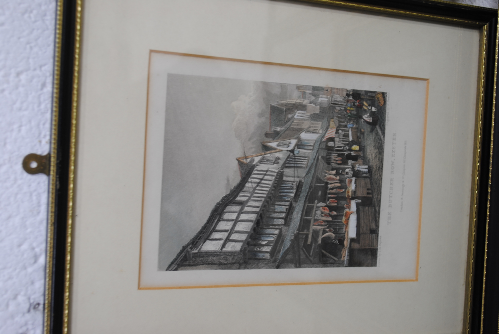 A collection of antique framed prints, all of local scenes including Colyton, Shute House, Exeter, - Image 9 of 17