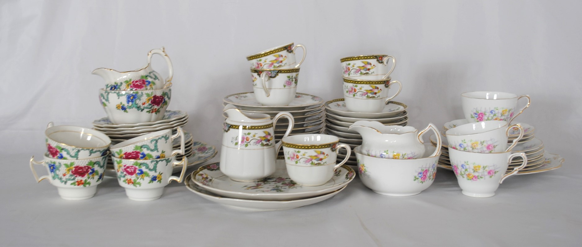 Three ceramic part tea services, including Booths 'Floradora', 'Kokura Japan' and Collingwoods - Image 2 of 7