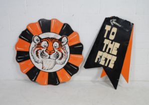 A 1960's sign, Esso "Tiger in your tank" - diameter 90cm