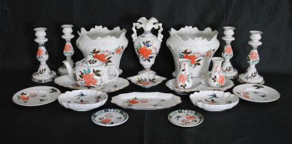 A collection of James Kent Old Foley 'Eastern Glory' pattern ceramics, including a pair of