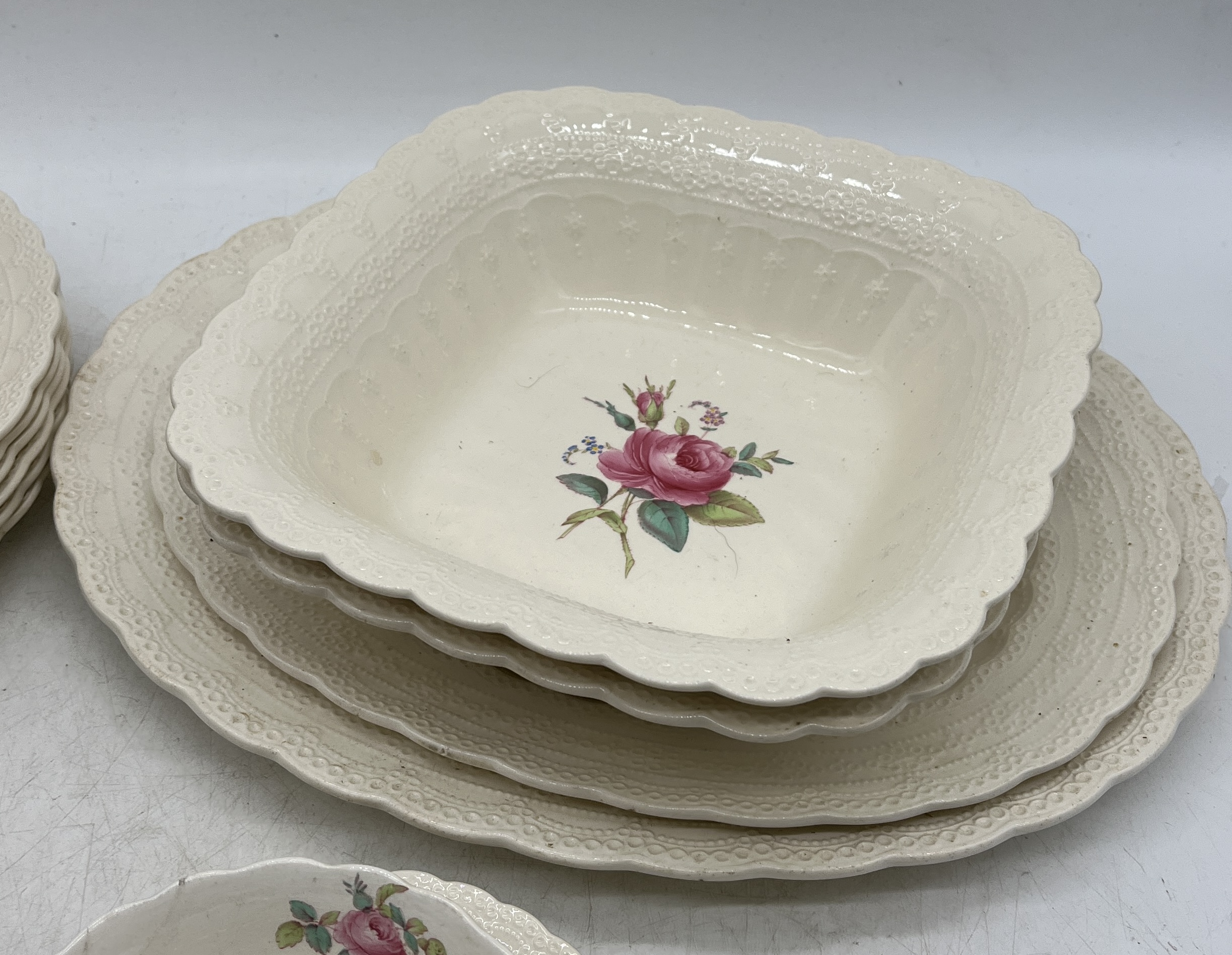 A Spode's Billingsley Rose part dinner service including meat platters, serving dishes, dinner - Image 4 of 6