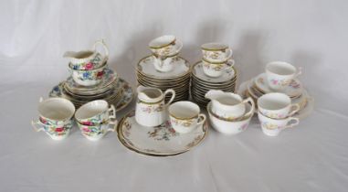 Three ceramic part tea services, including Booths 'Floradora', 'Kokura Japan' and Collingwoods