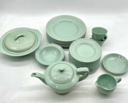 An assortment of Beryl china including tea pot, casserole dish, plates, milk jug etc