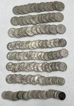 A large collection of pre 1947 silver coinage including eleven florins