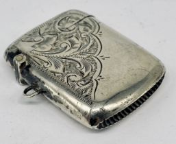 A hallmarked silver vesta case