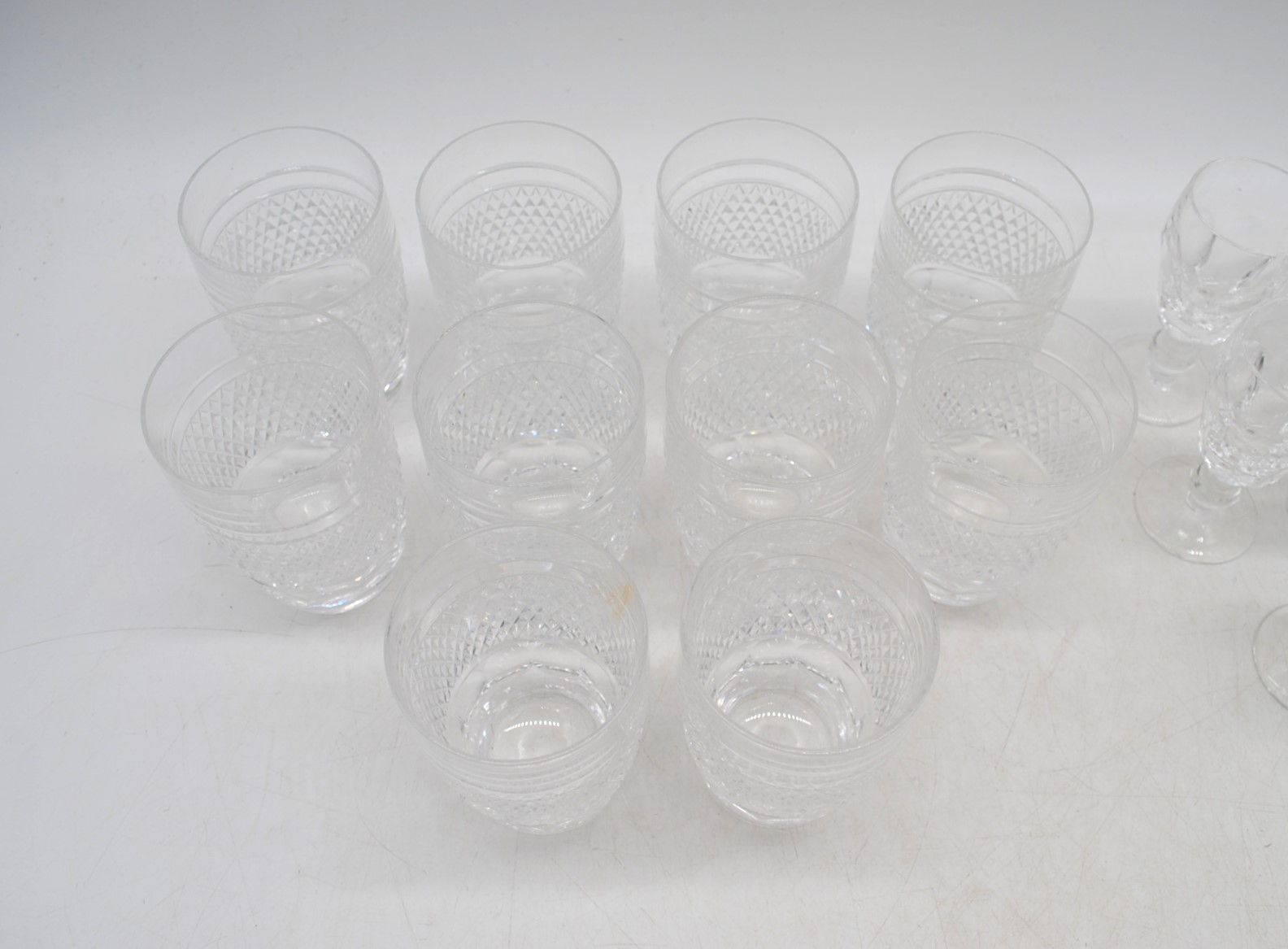 A collection of Waterford crystal glassware, comprising of ten tumblers and five sherry glasses - Image 3 of 7