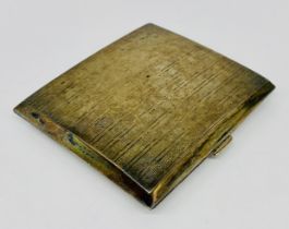 A hallmarked silver cigarette case, weight 91.2g