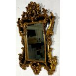 An ornate gilt framed mirror, height 80cm.