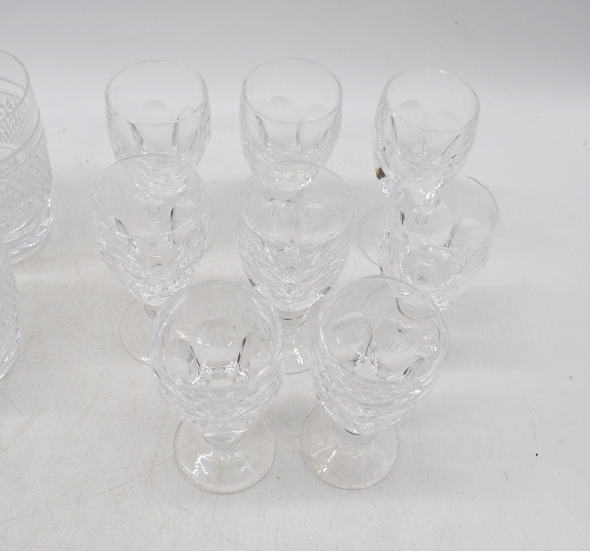 A collection of Waterford crystal glassware, comprising of ten tumblers and five sherry glasses - Image 5 of 7